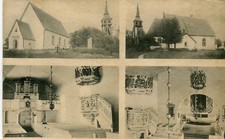 Sweden Liatorp 1907 quadruple vignette sepia postcard mailed under cover