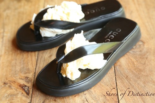 Gucci sandales cuir noir - cuir,