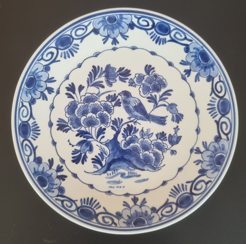 Plat delft bleu blanc - blanc,