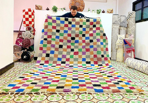 Tapis laine berbère - laine,