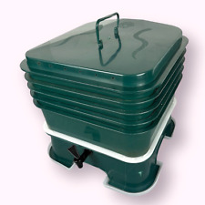 VermiHut® Plastic 5-Tray Worm Composter Bin Indoor Outdoor Stackable Drain Used