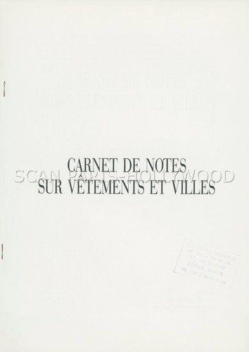 Yohji yamamoto notebook - yohji,