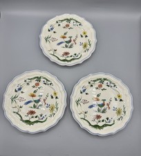 Gien France OISEAUX DE PARADIS Three (3) Salad Plates 7 1/4" GC