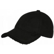Casquette Daim Fourrure Noire Tendance en Suedine Neltey Baseball-Taille unique
