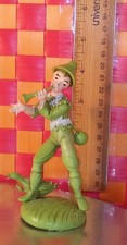 Display figure, the Pied Piper, vtg, Green, Italy #912, 4 1/2"h