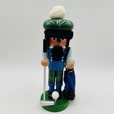 STEINBACH HANDMADE IN GERMANY WOOD GOLFER WITH BAG CLUBS NUTCRACKER, NO BOX GC