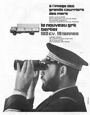 BERLIET UTILITY VEHICLE "LE NOUVEAU GRK" ADVERTISING 1962