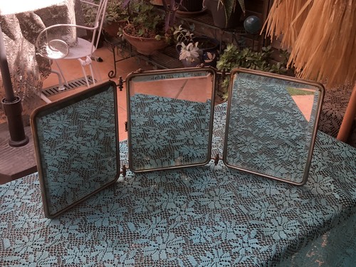 Ancien miroir triptyque - ancien,