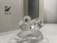 Figurine Swarovski 117895 Pigeons / Tourterelles 9 cm. Emballage d'origine + ...