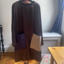 Hache Dress, Brown, Made In Italy Sz 42 Pre-own