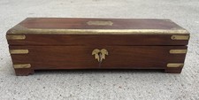 Napoleon III Wooden Exotic & Brass Marine Drawer Desk