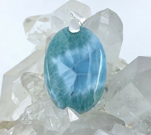 Pendentif larimar pierre - pendentif,