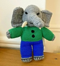Adorable PELUCHE ELEPHANT HANDMADE Fait main tricot superbe 21,5cm 