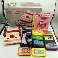 Famicom Console Nintendo Family Computer FC CHV-001 Boxed +10 Games NES Tested