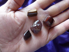 Tiger Eye 4 Rolled Stones The Largest Made 2.5cm 30 Grams Lot 1869