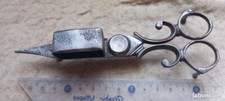 rare paire ciseaux à bougie mouchette ancien éteignoir fer forgé XVIII e XIX e