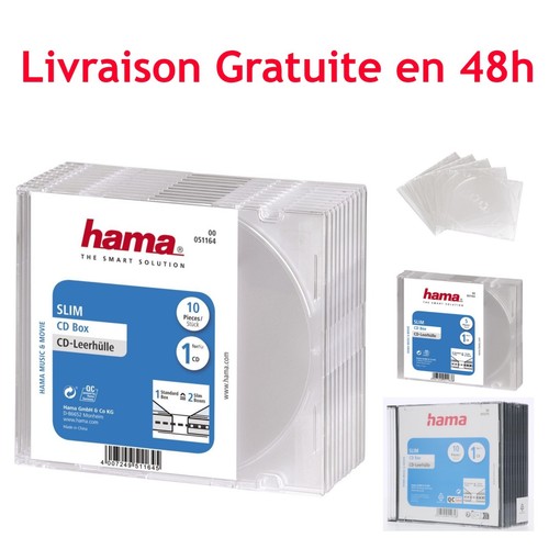 Boîtiers slim hama - cd,