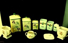 6 POTS A ÉPICES DONT 3 PEINTS