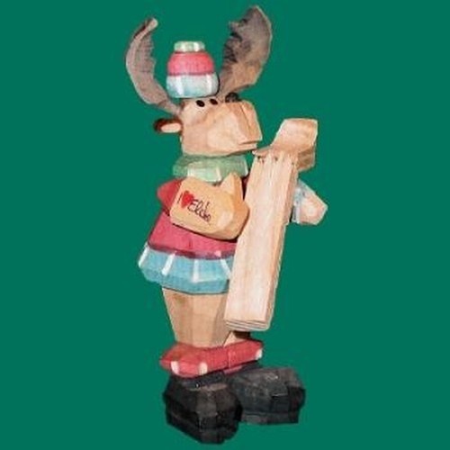 Figurine bois élan - figurine,