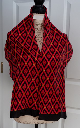 Long scarf silk red - long,