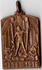 Nude Man Medal 1946 De Algemene Centrale BHCV, 50 Year Bestaan