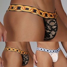 Slip homme jacquard dentelle