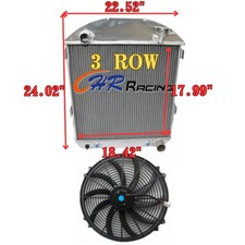 Aluminum Radiator+FAN For Ford