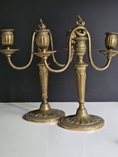 Pair of bronze candle holders early 19th sublime era empire Napoleon III Louis XVI
