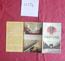 N°21294  / FORD MATFORD dépliant Hall d'exposition des Champs Elysées