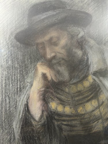 Huile sur panneau - , portrait