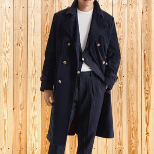 Manteau long trench cuir - manteau,