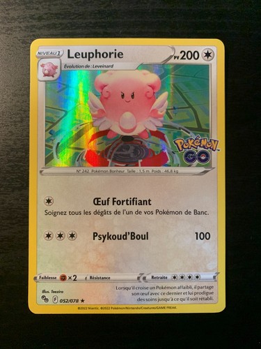 Carte pokémon holo leuphorie - carte,