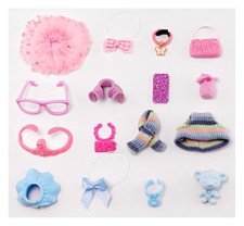 16Pcs Blue Pink Accessories