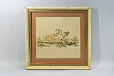 ANCIENNE BRODERIE SUR SOIE