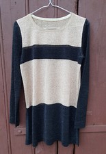 PULL TUNIQUE FEMME NOIR ET OR TAILLE 38