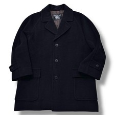 BURBERRY Chesterfield Coat, Angora, Black, M-L