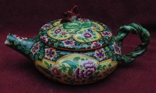 rare gorgeous antique clamecy duquenelle earthenware signed KLAM & rebus saw