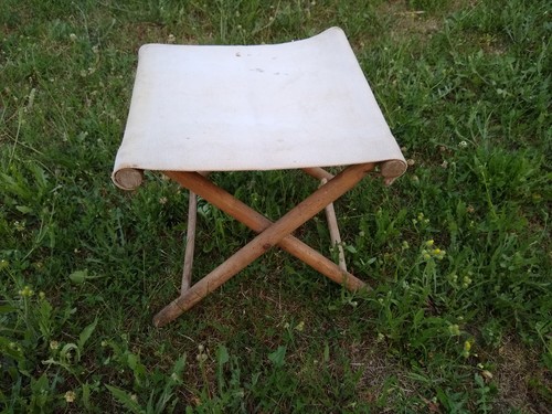 Ancien siege pliant - ancien, tabouret