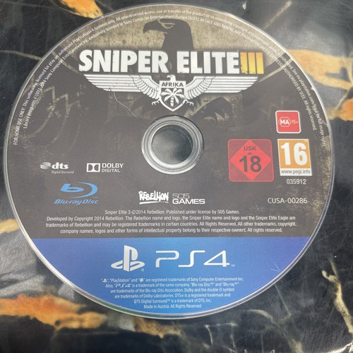Sniper élite sony - 3, (sony