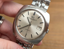 Montre Homme IWC SCHAFFHAUSEN Date Automatique Argent Années 60 Vintage 37mm