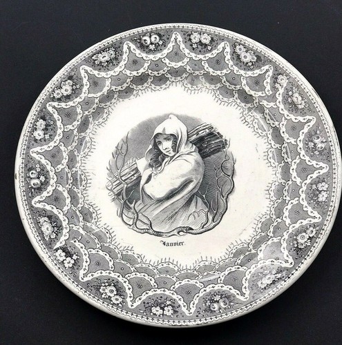 Assiette xix porcelaine - assiette,