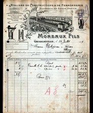 CHARLEVILLE (08) IRONWORKS FACTORY / PORTABLE FORGES ""MOREAUX Fils"" in 1909