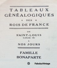 OLD GENEALOGICAL PAINTING OF THE KINGS OF FRANCE BONAPARTE FAMILY BOOTIN MONDAIN