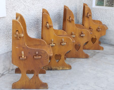 Lot 4 chaises design clavettes chalet montagne style David Rosen ? Key chair