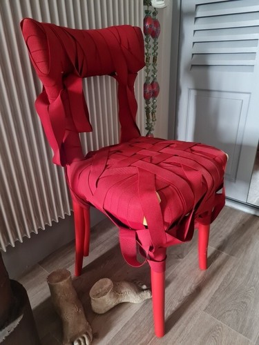 Chaise mummy bois et ruban - chaise,