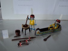 PLAYMOBIL vintage western couple indiens canoë accessoires set 3483 de 1980 #2