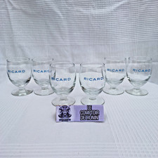 Lot de 6 verres Ricard Ballon 17 Cl  Ecriture Bleu pleine sans trait doseur