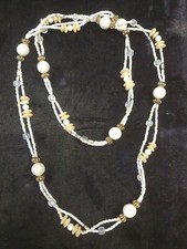 Vintage Fancy Fine Pearl Long Necklace Ref F174