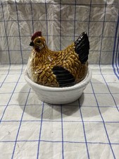 terrine poule ancienne décorative