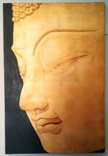 Grand Cadre Visage De Bouddha 120 X 80 Cm